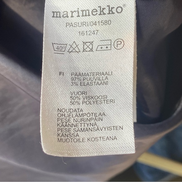 EUC MARIMEKKO Blue and Yellow Horse print Dress Size 36 - Picture 8 of 9